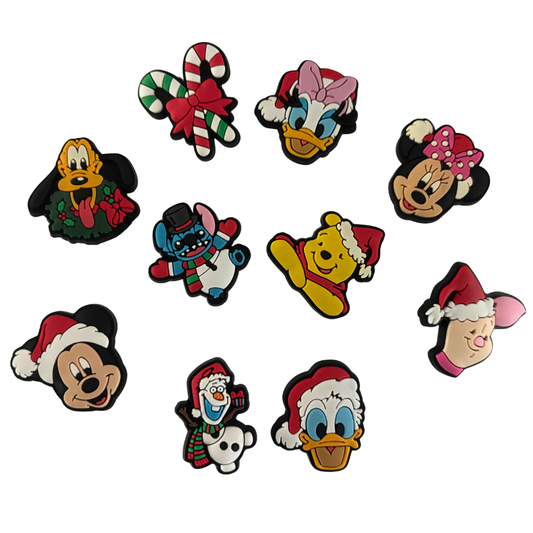 Magical Holiday Shoe Charms Stocking Stuffer - Set of 10