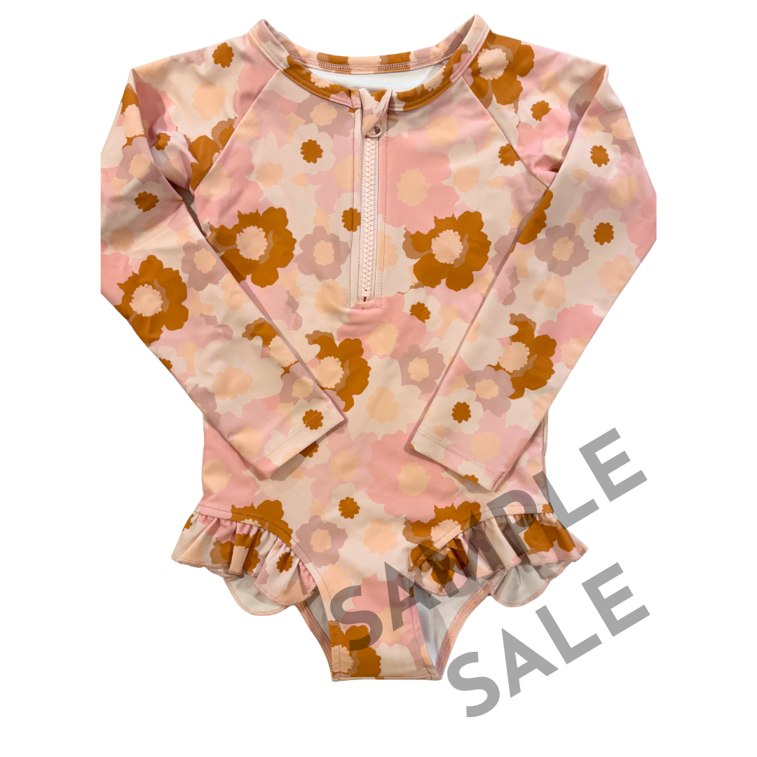 Blush Meadow Long Sleeved Swimsuit Size 3T