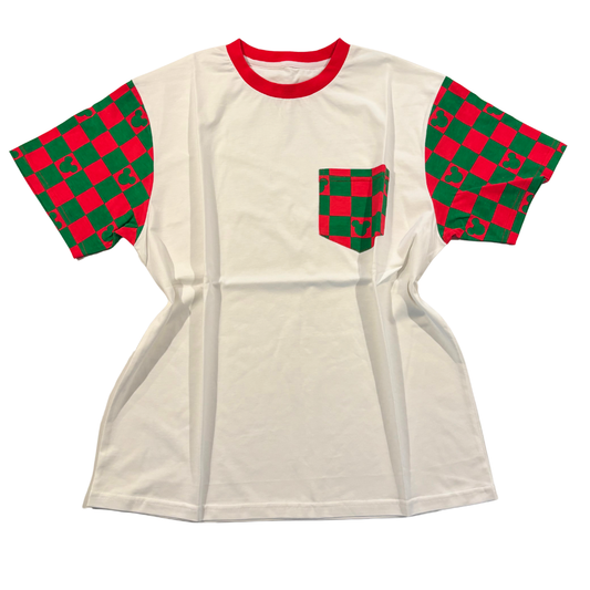 Merry Checkered Magic Adult Pocket Tee