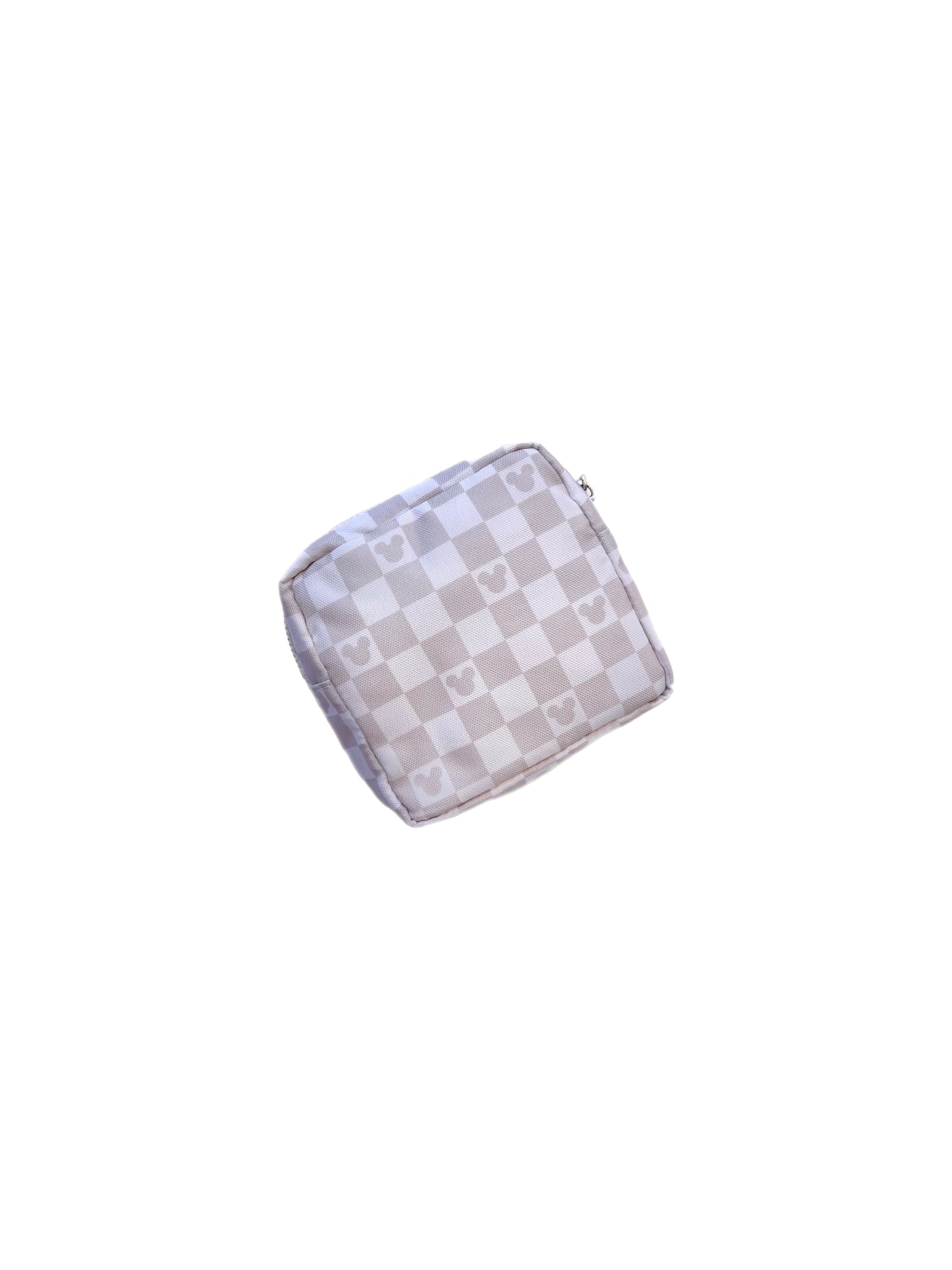 Neutral Checkered Magic Square Pouch