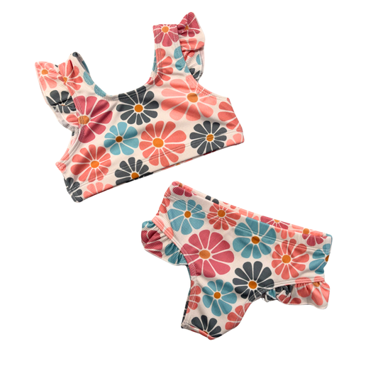 Boho Bloom Ribbed Bikini