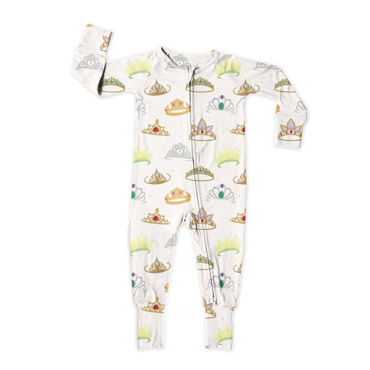Tiara Time Zip Up Bamboo Pajamas