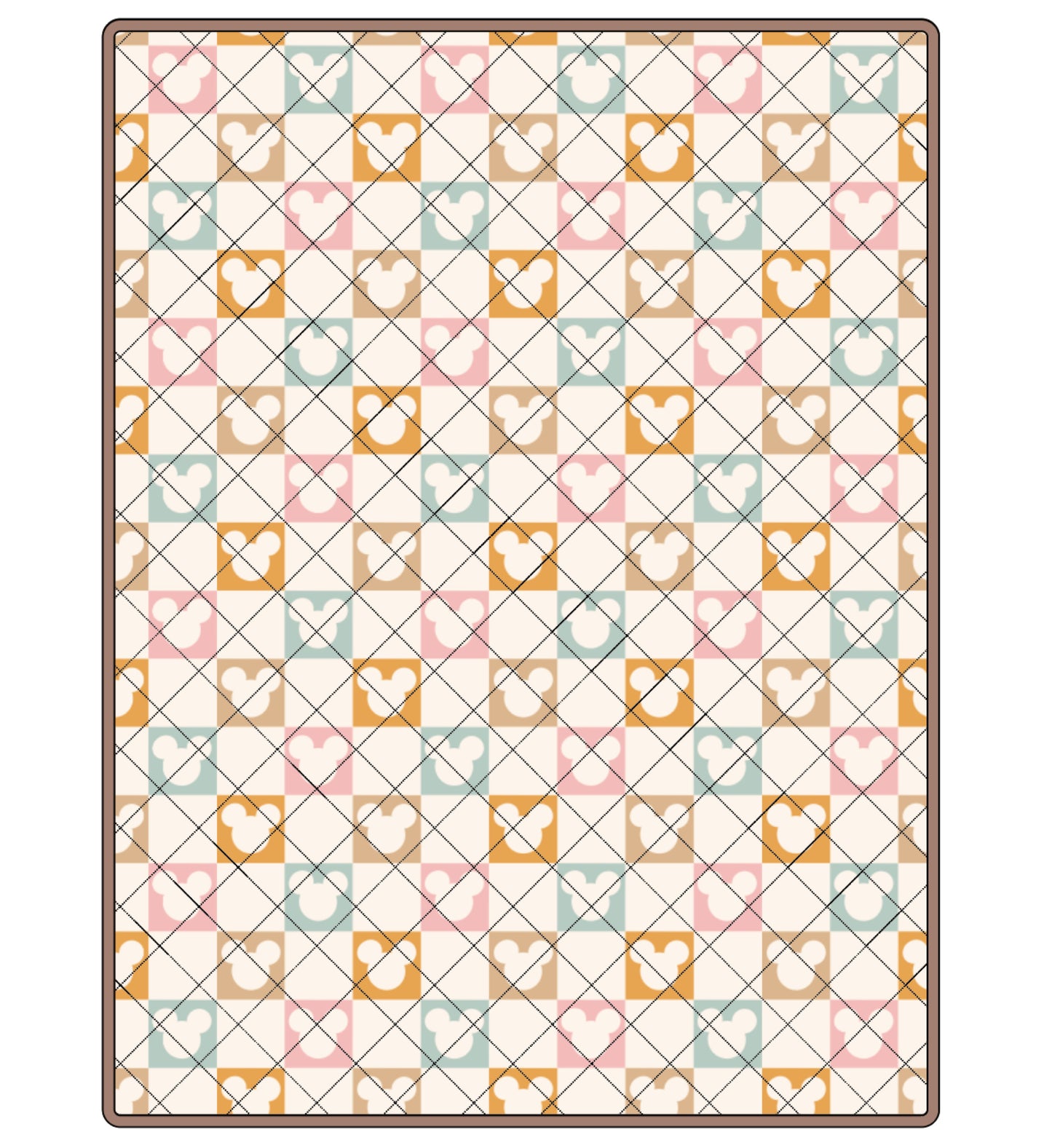 Checkered Magic Quilted Water Resistant Beach Mat