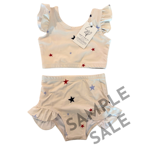 Little Fireworks Flutter Bikini Size 3T