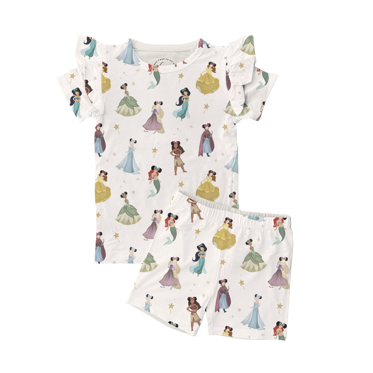 Princess Magic Kids Shortie Ruffle Bamboo Set