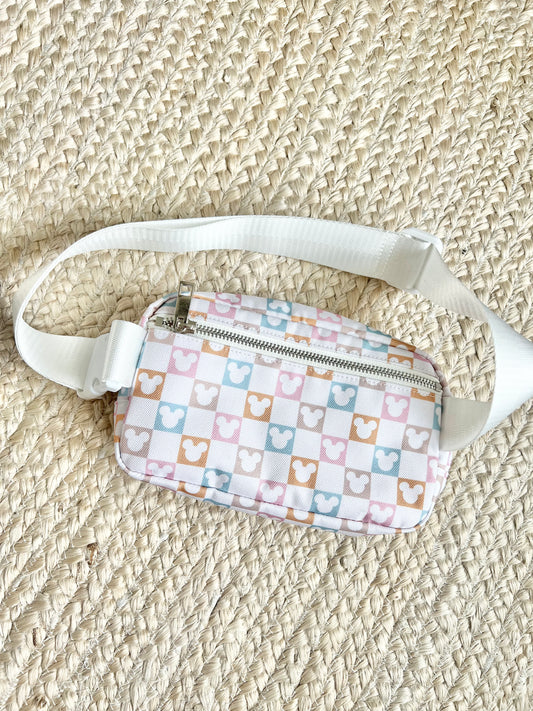 Rainbow Checkered Magical Belt Bag