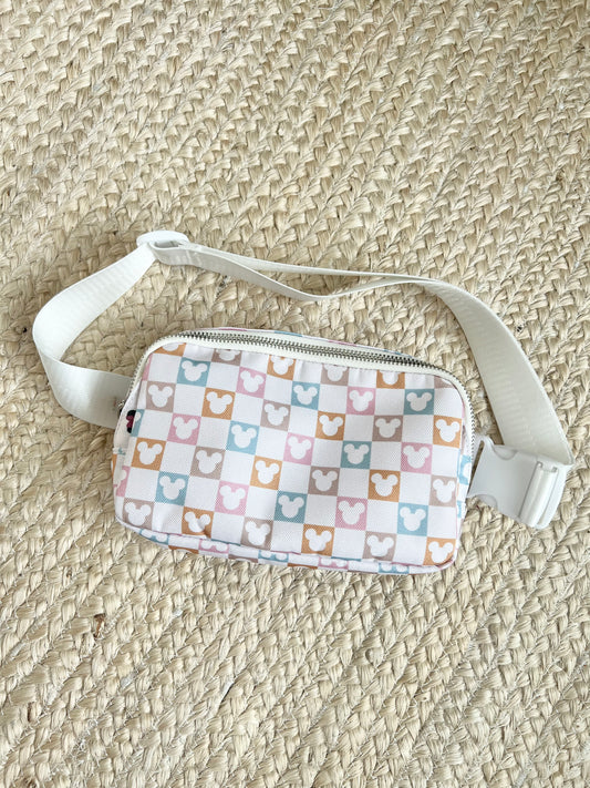 Rainbow Checkered Magical Belt Bag