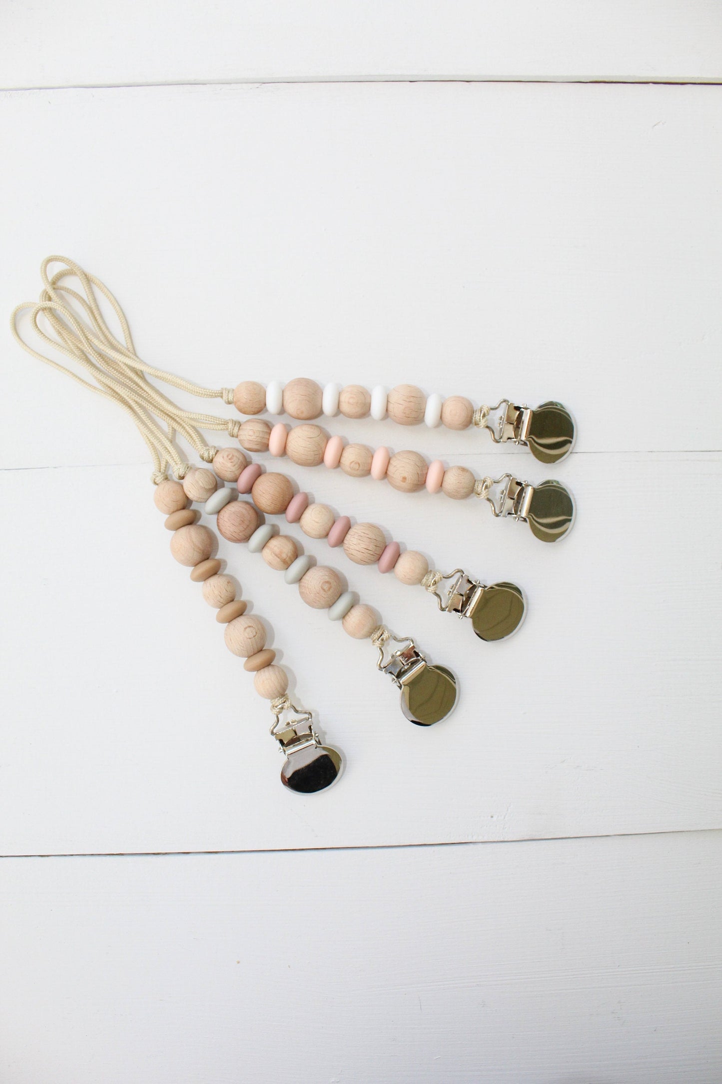 Beech Wood Pacifier Clips | Mini Beech Wood Clip | Sweet P Baby Co.