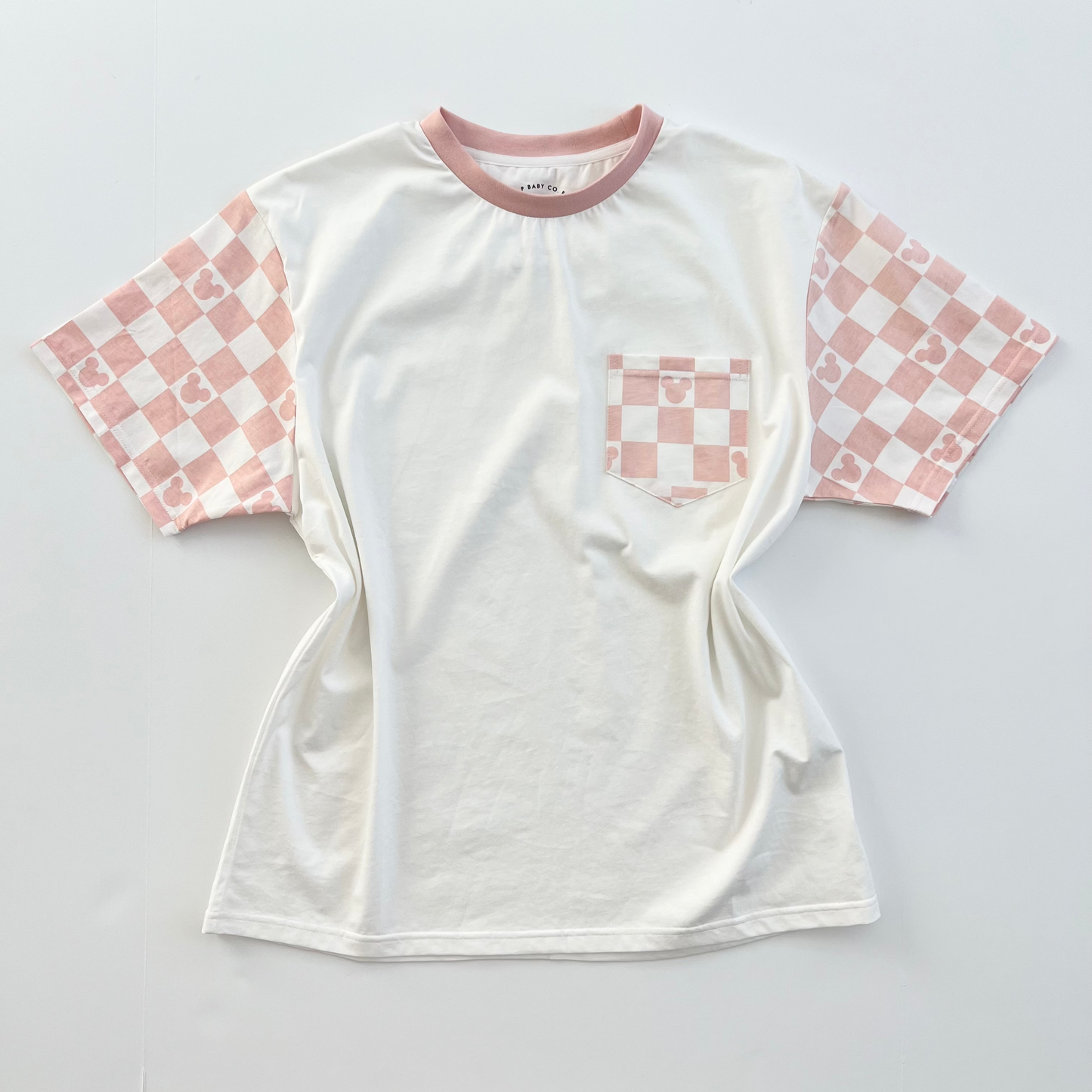 Pink Checkered Magic Adult Pocket Tee