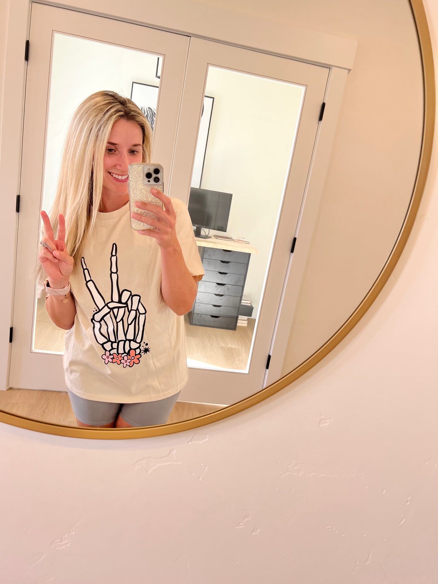 Peace Skelly Adult Relaxed Fit T-Shirt