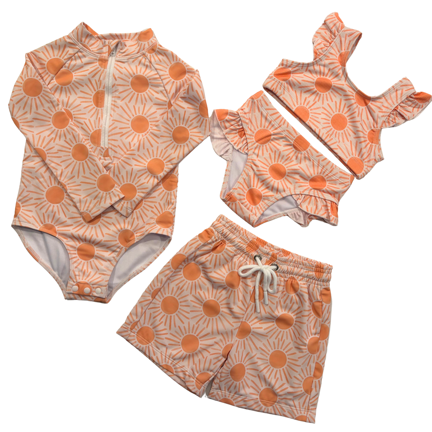 Golden Sunbeam Long Sleeve Swimsuit