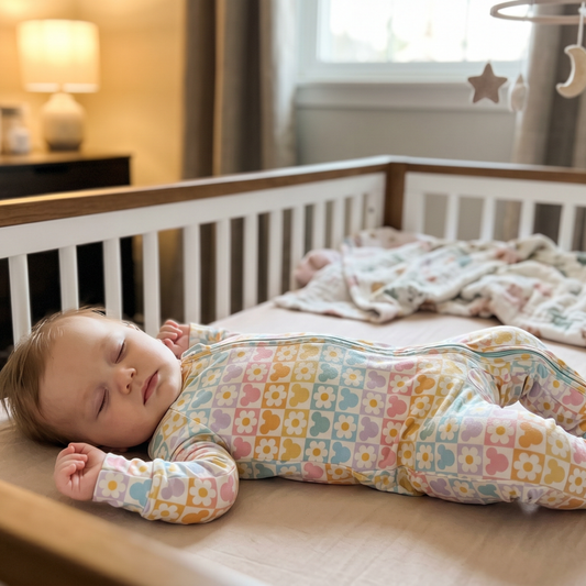 Pastel Park Checkered Zip Up Bamboo Pajamas
