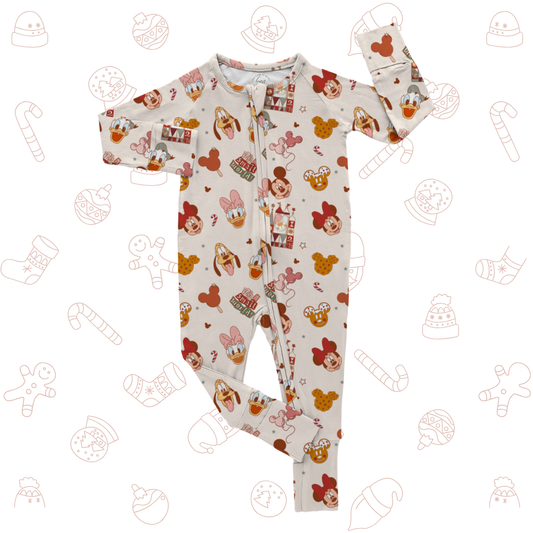 Merry Magic Zip Up Bamboo Pajamas PRE-ORDER