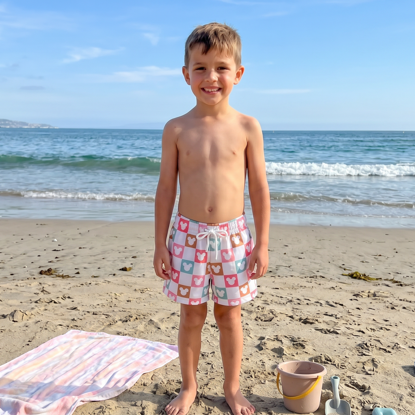 Coastal Mouse Check Swim Shorts