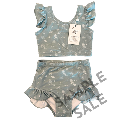 Sage Surfer Flutter Bikini Size 3T