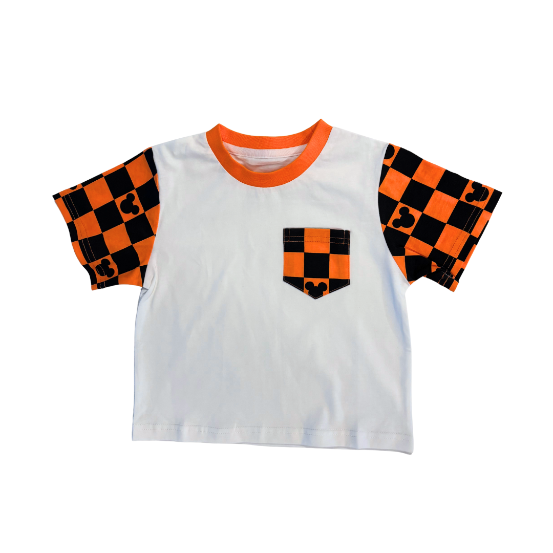Spooky Checkered Pocket Toddler & Kids T Shirt