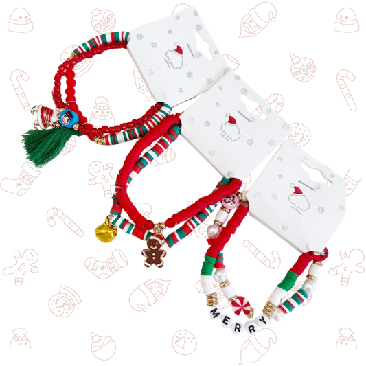 Holiday Friendship Bracelets - Set of 6