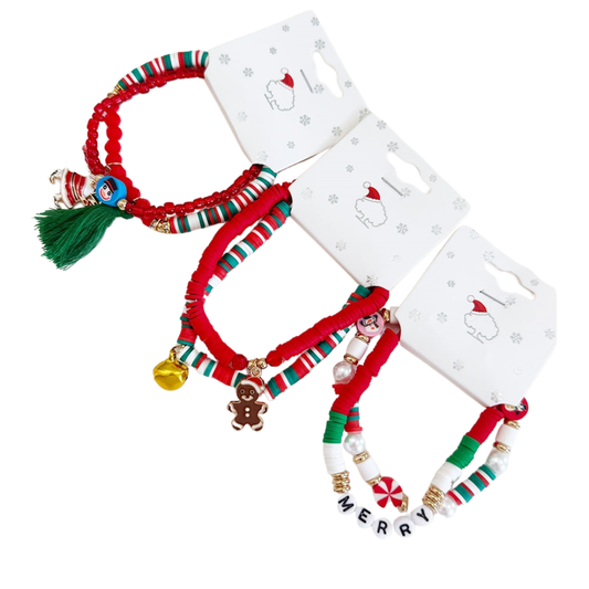 Holiday Friendship Bracelets - Set of 6