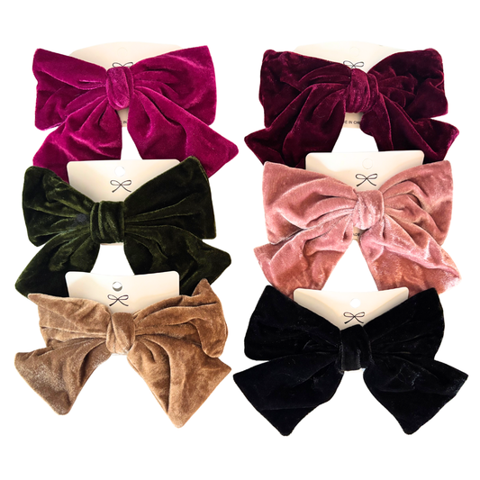 Large Velvet Clasp Clip Bow