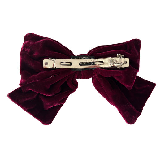 Large Velvet Clasp Clip Bow