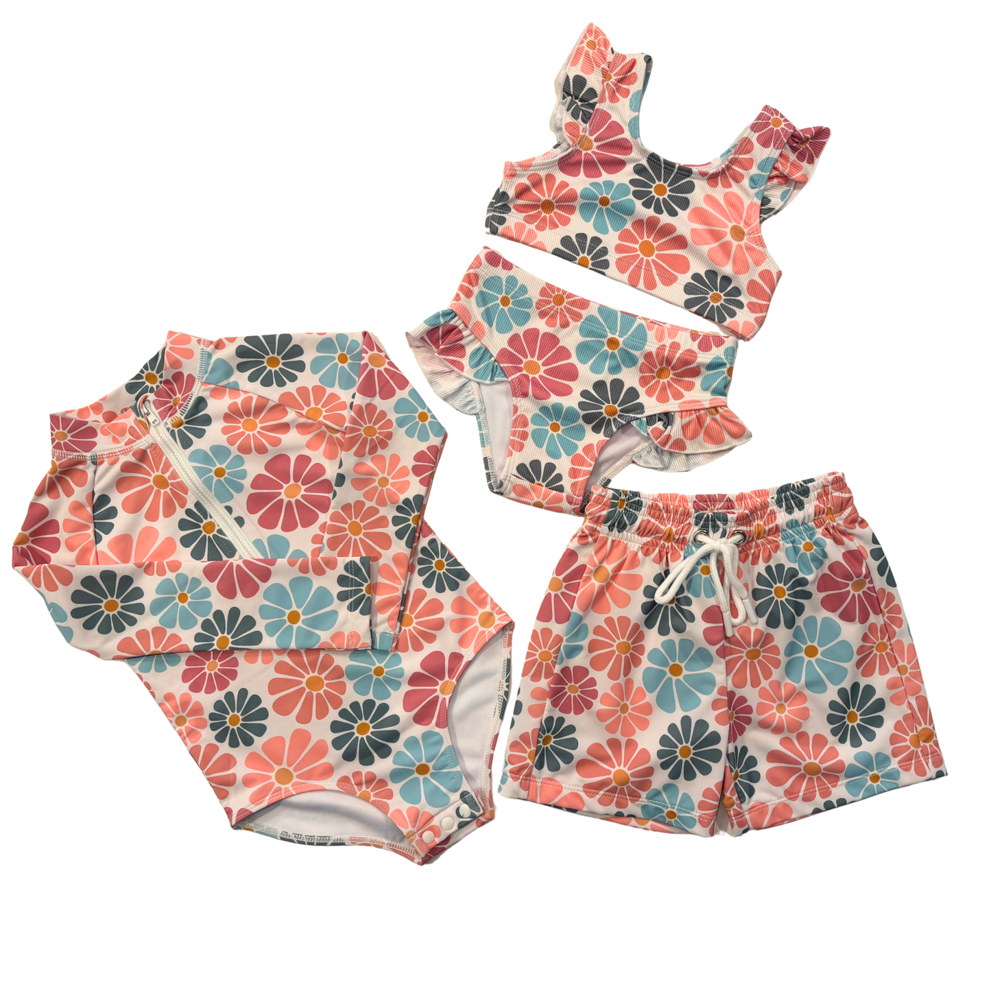 Boho Bloom Ribbed Bikini