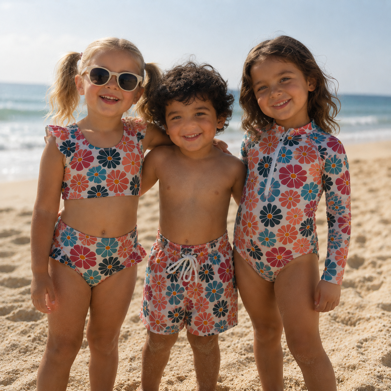 Boho Bloom Ribbed Bikini