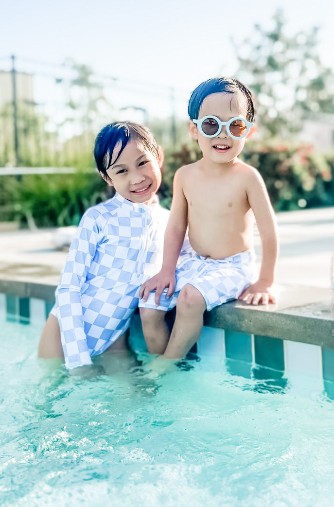 Ocean Checks Boys Swim Shorts