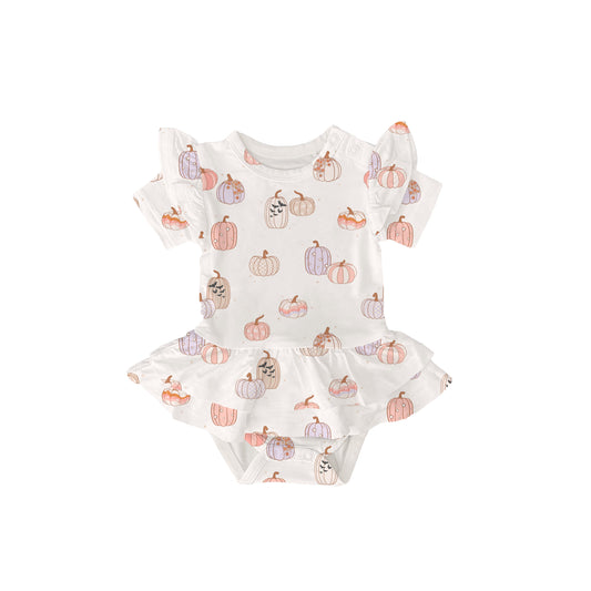 Pink Whimsy Pumpkins Baby Twirl Dress