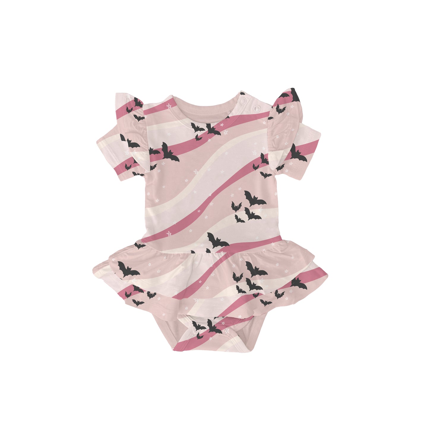 Mauve Bats Baby Twirl Dress