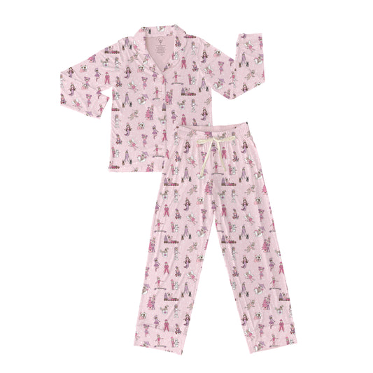 Women's Pink Elfie Bamboo Jammies