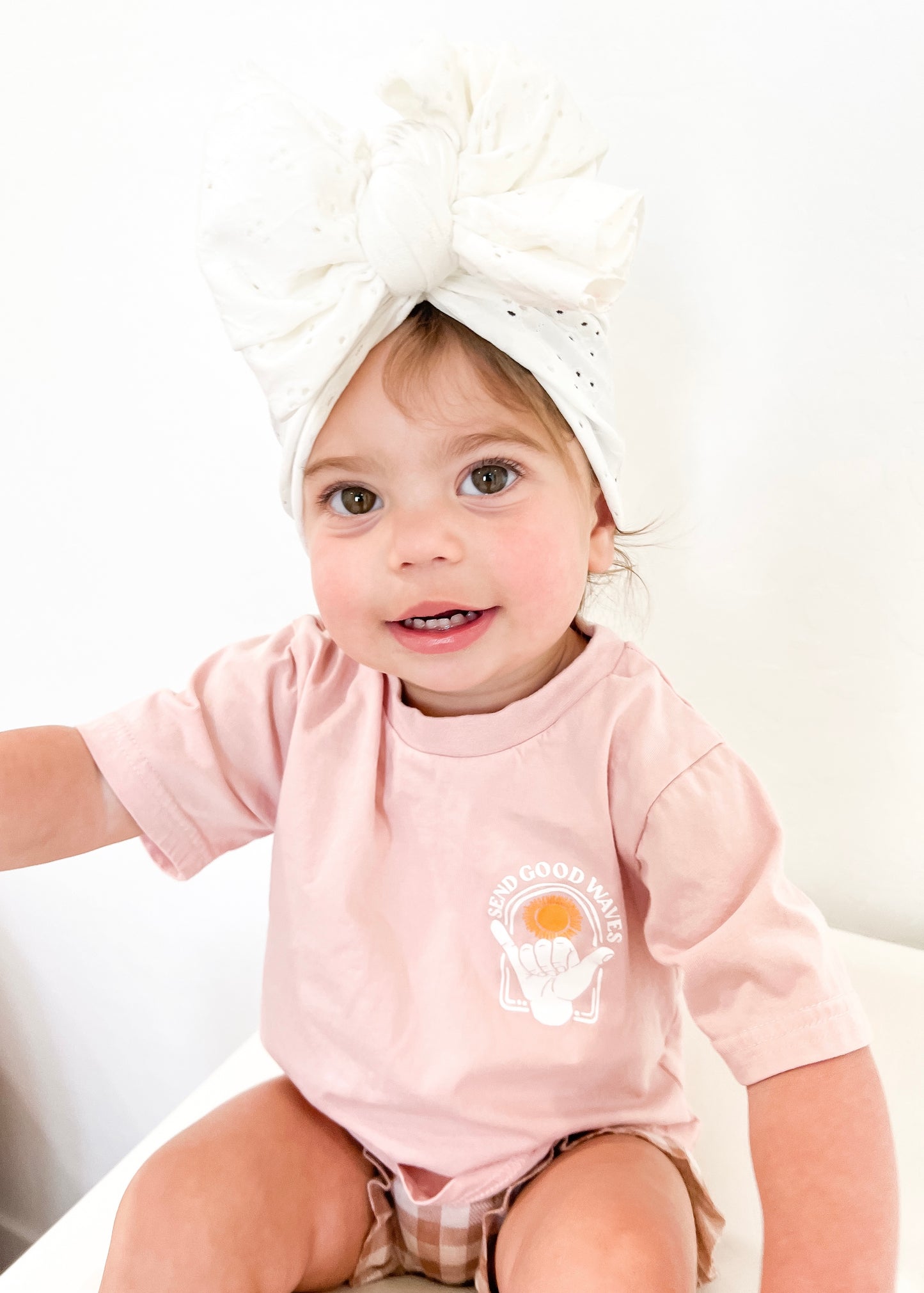 Mauve Send Good Waves Toddler & Kids T Shirt