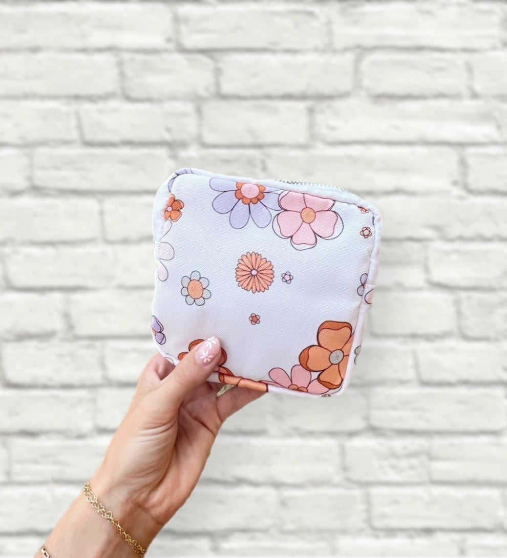 Flirty Flowers Square Pouch