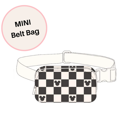 MINI Black Checkered Magical Belt Bag
