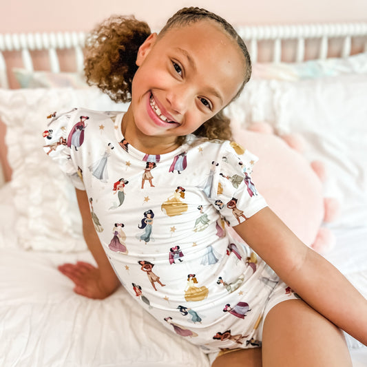Princess Magic Kids Shortie Ruffle Bamboo Set