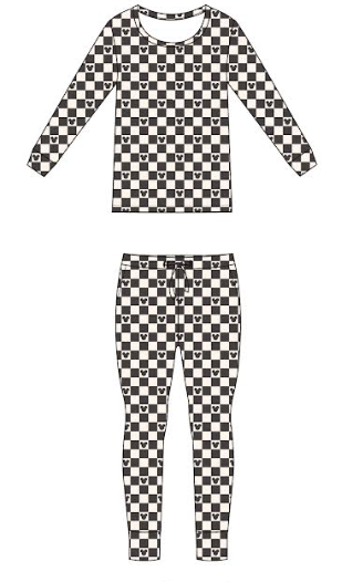 Women's Two Piece Checkers & Magic Bamboo Jammies