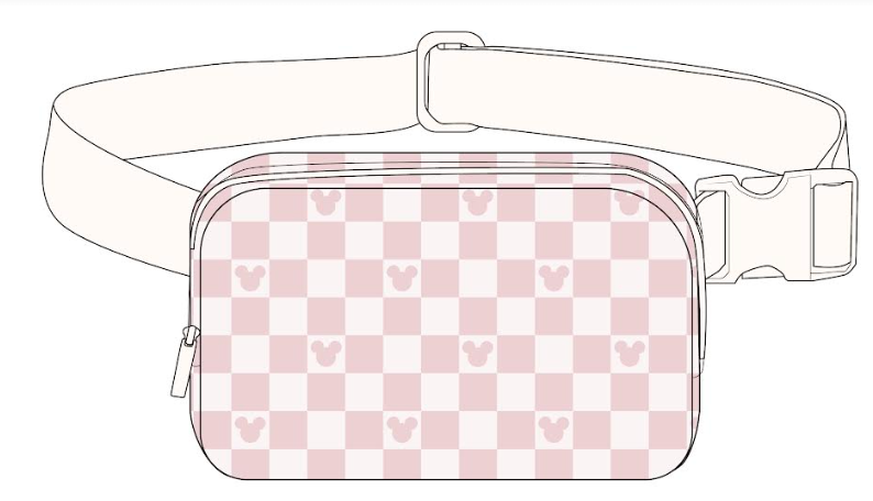 Pink Checkered Magical Belt Bag