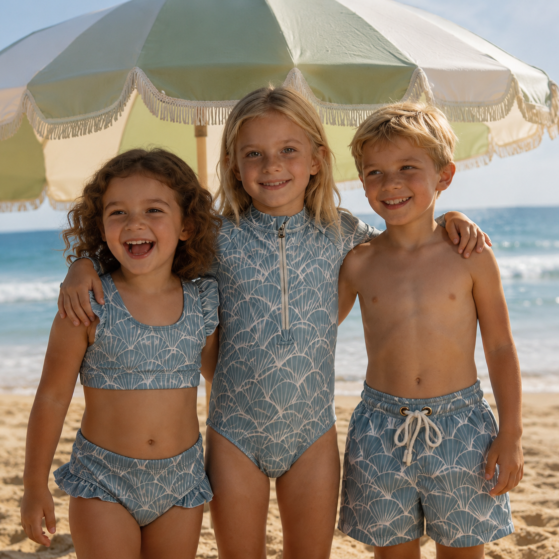Blue Tides Ribbed Bikini