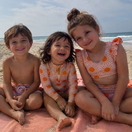 Golden Sunbeam Long Sleeve Swimsuit