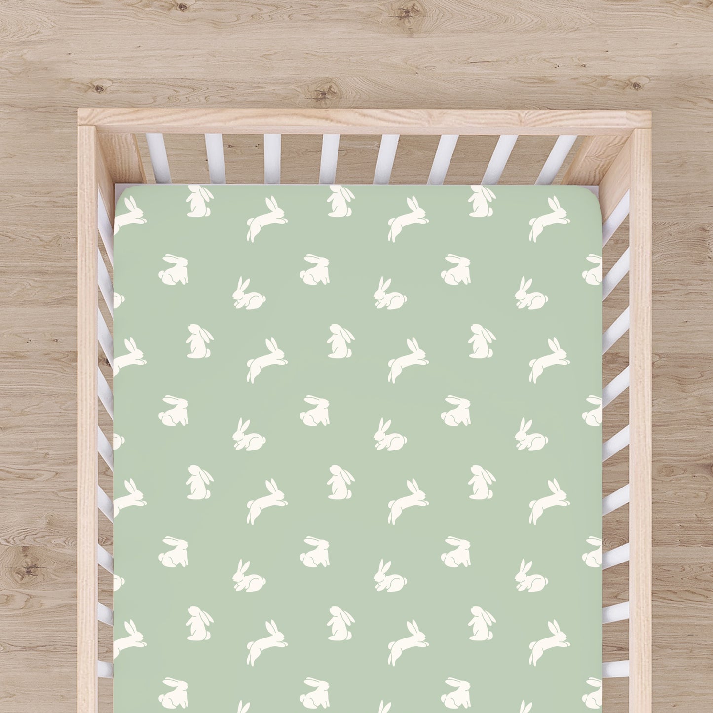 Spring Bunnies Bamboo Crib Sheet