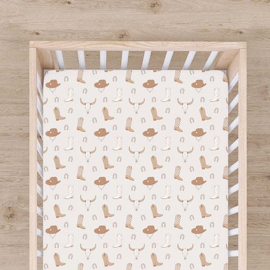 Cowboy Up Bamboo Crib Sheet