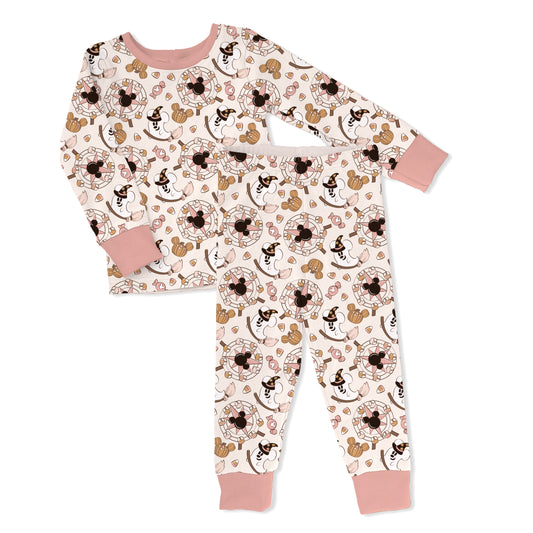 Pink Magical Tricks & Treats Toddler & Kids Two Piece Bamboo Pajamas
