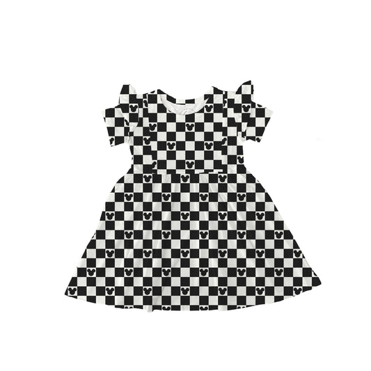Checkers & Magic Girls Twirl Dress