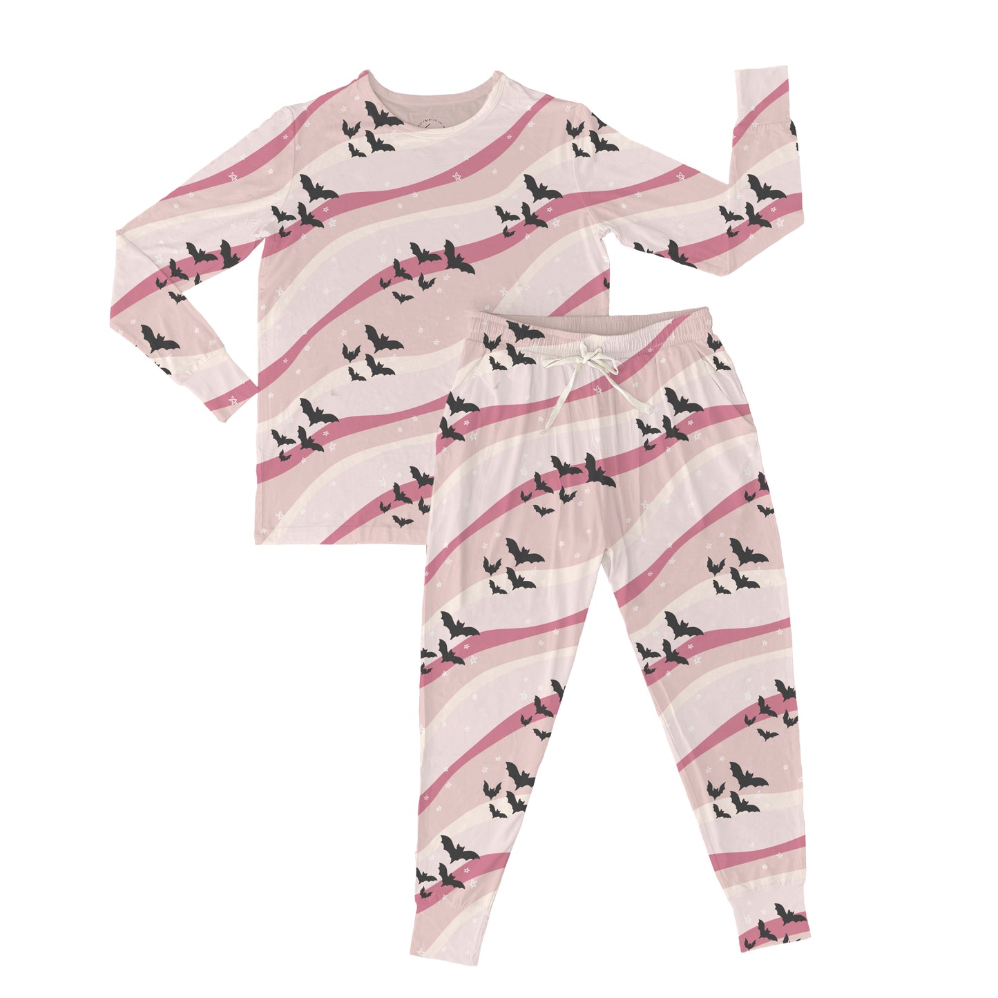 Women's Two Piece Mauve Bats Bamboo Jammies