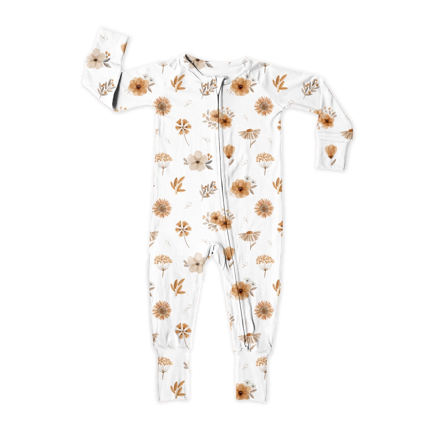 Boho Floral Zip Up Bamboo Pajamas