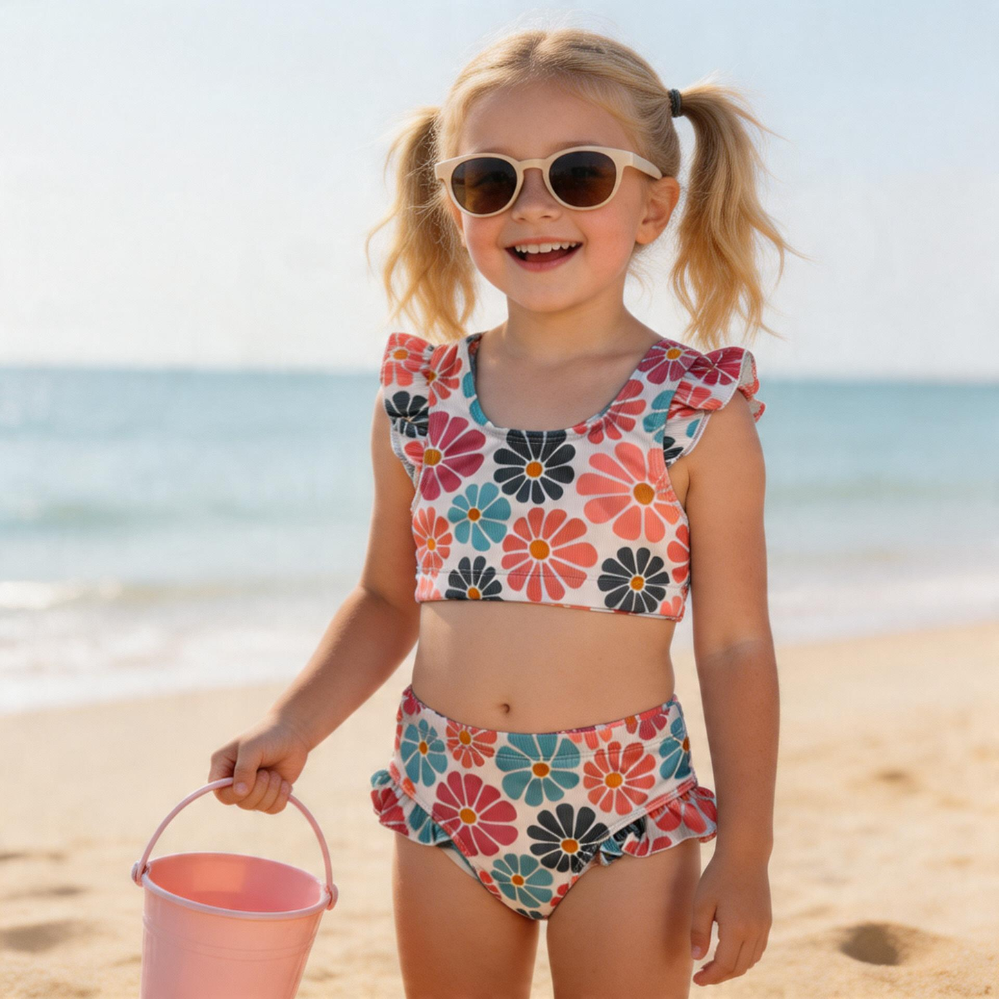 Boho Bloom Ribbed Bikini