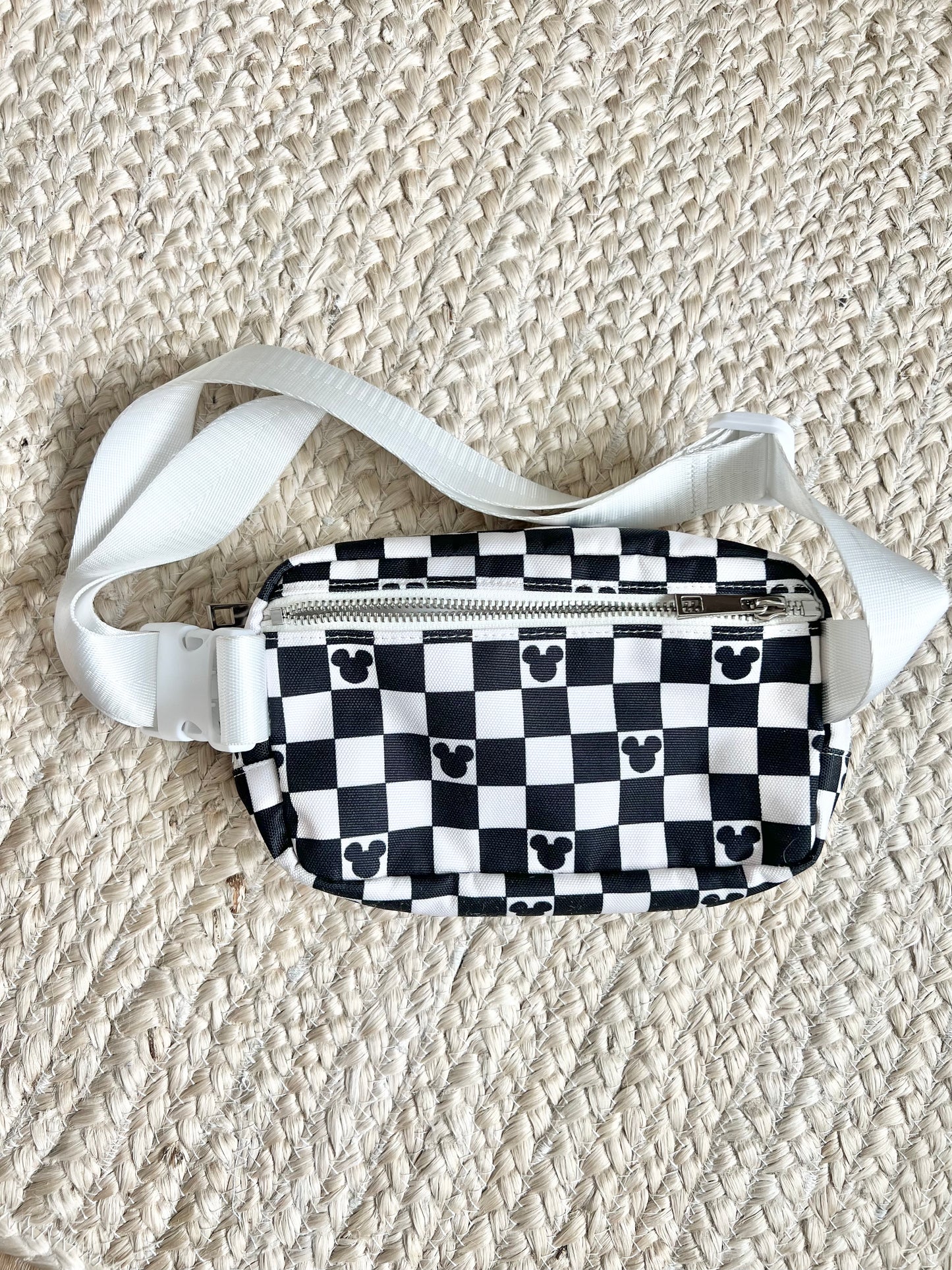 Black Checkered Magical Belt Bag