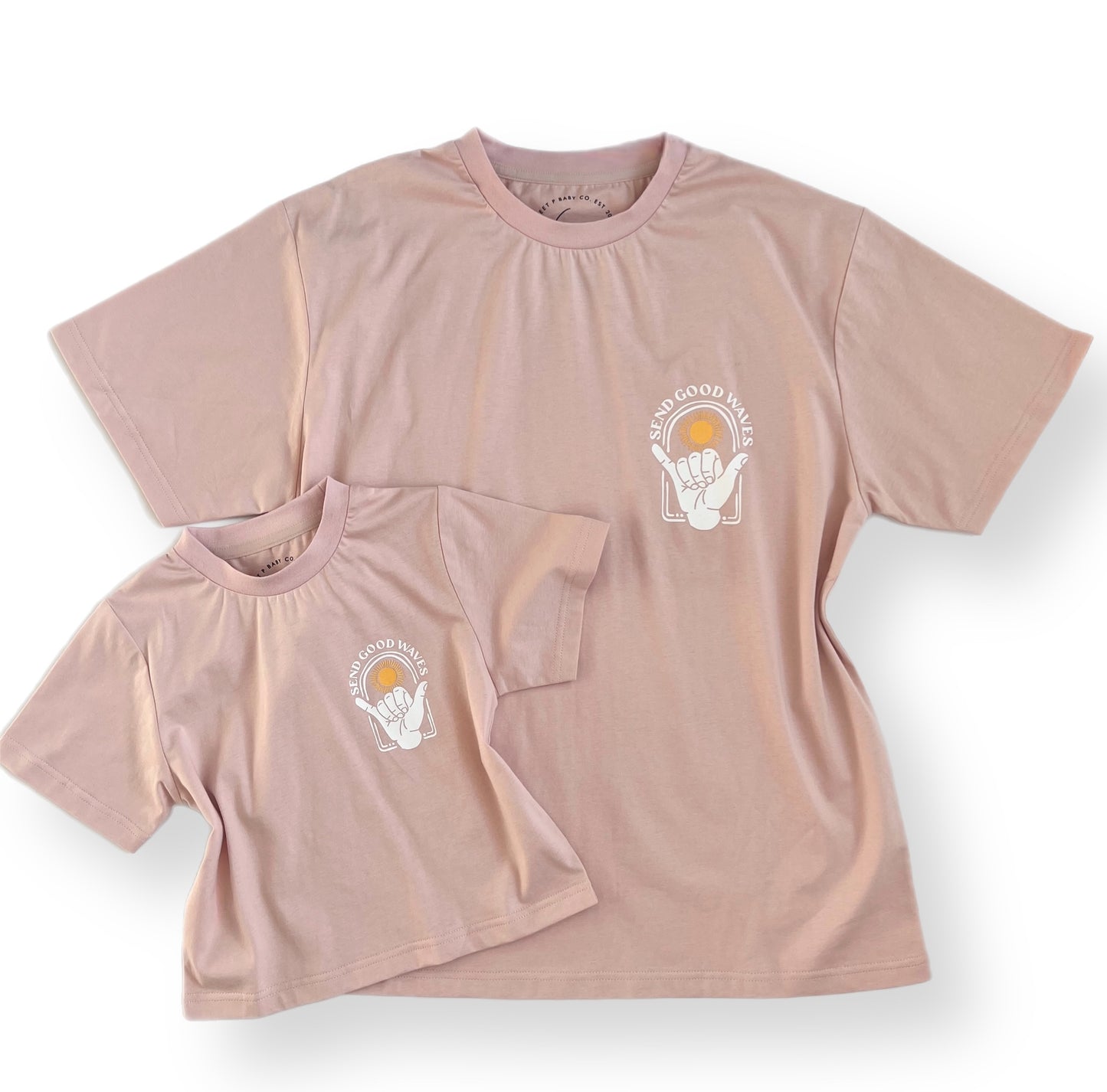 Mauve Send Good Waves Toddler & Kids T Shirt