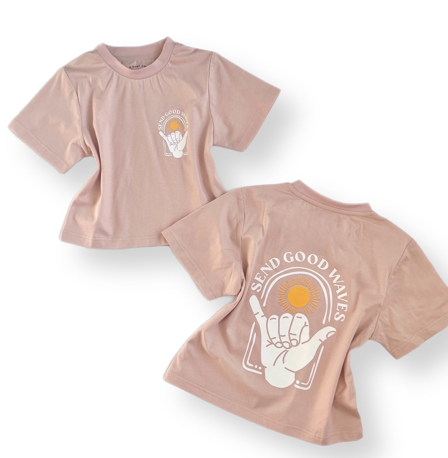 Mauve Send Good Waves Toddler & Kids T Shirt