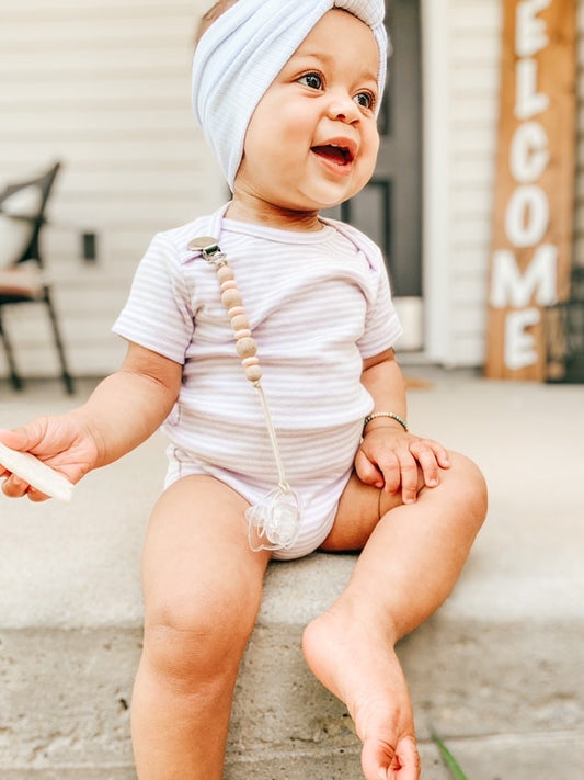 Beech Wood Pacifier Clips | Mini Beech Wood Clip | Sweet P Baby Co.