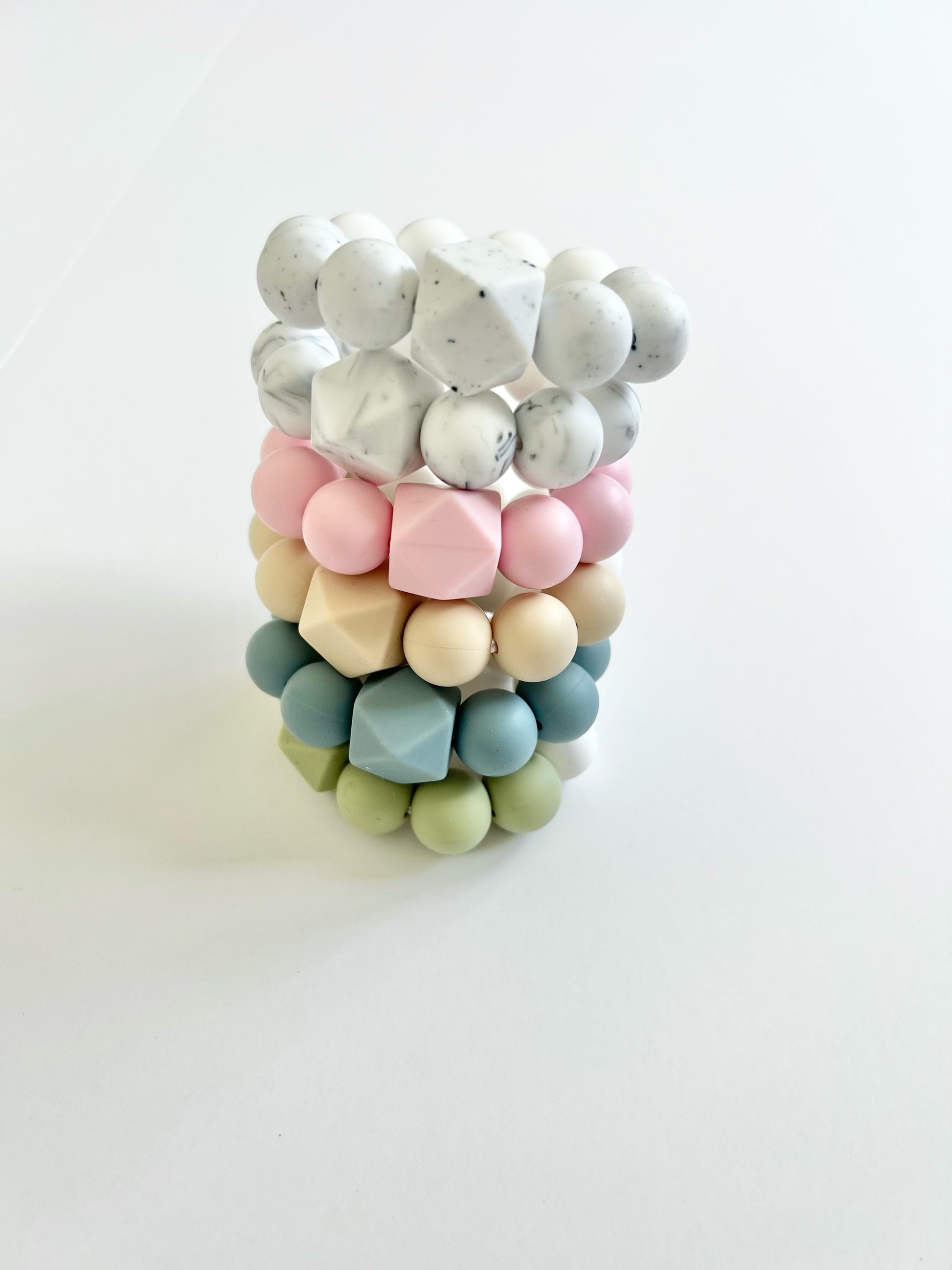 Blush Freezer Teether | Silicone Teething Beads | Sweet P Baby Co.